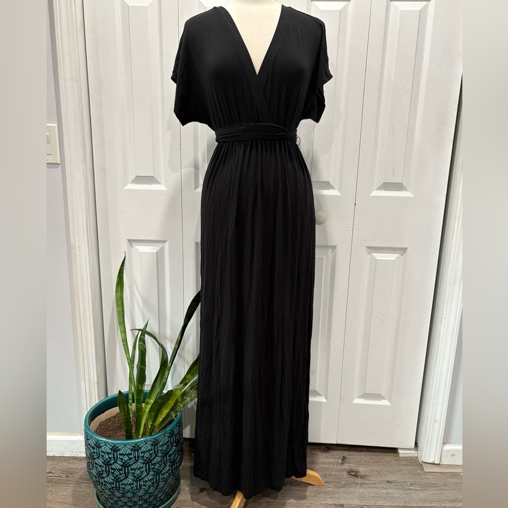 J. Crew Black Caftan Maxi